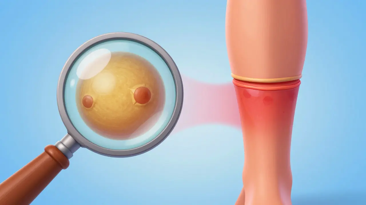 Conceptual Disney style illustration comparing superficial impetigo and deep cellulitis infection.